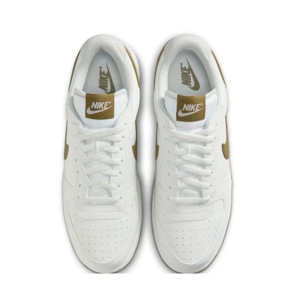 Size 11 - Nike Big Low LUX - White/Olive/Grey ((No Lid))